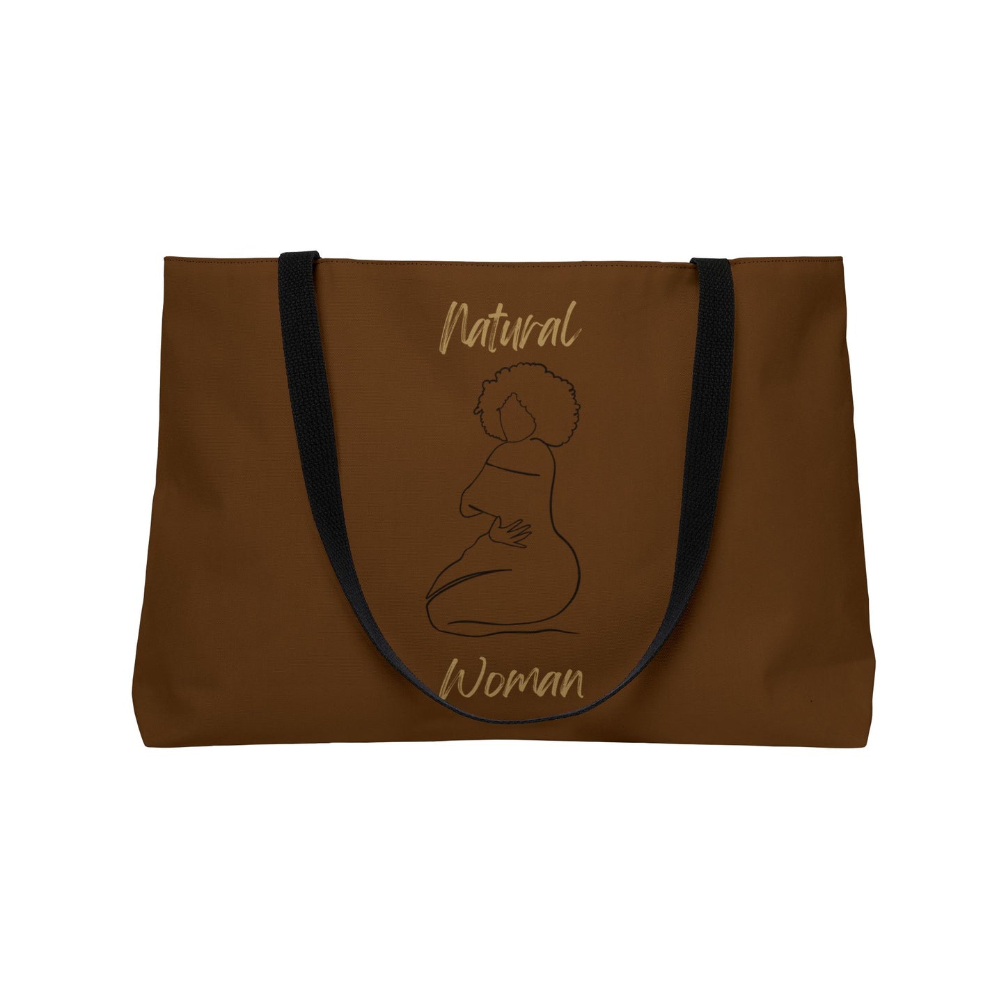 Natural Woman Hug (BL) Weekender Tote Bag BROWN