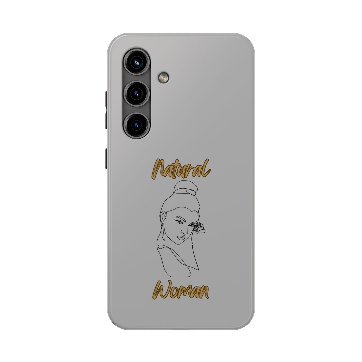 Natural Woman Sassy Bun (BL) Tough Phone Cases LIGHT GREY