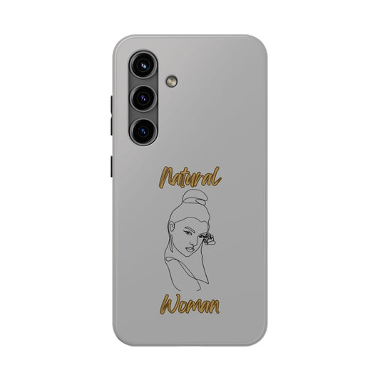 Natural Woman Sassy Bun (BL) Tough Phone Cases LIGHT GREY