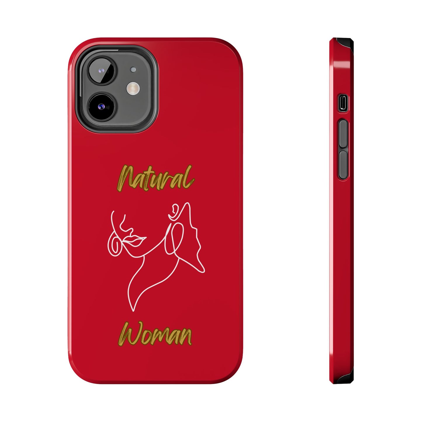 Natural Woman Lips (WL)Tough Phone Cases DARK RED