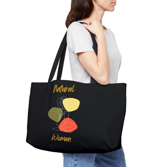 Natural Woman Colorful Pose (WL) Weekender Tote Bag BLACK