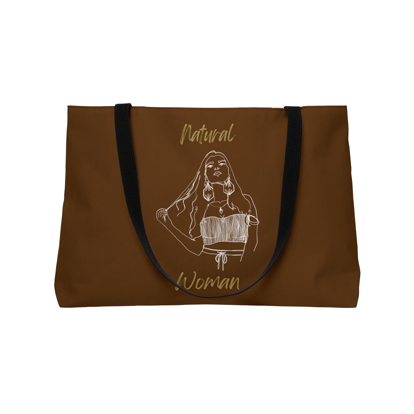 Natural Woman Thinking (WL) Weekender Tote Bag BROWN