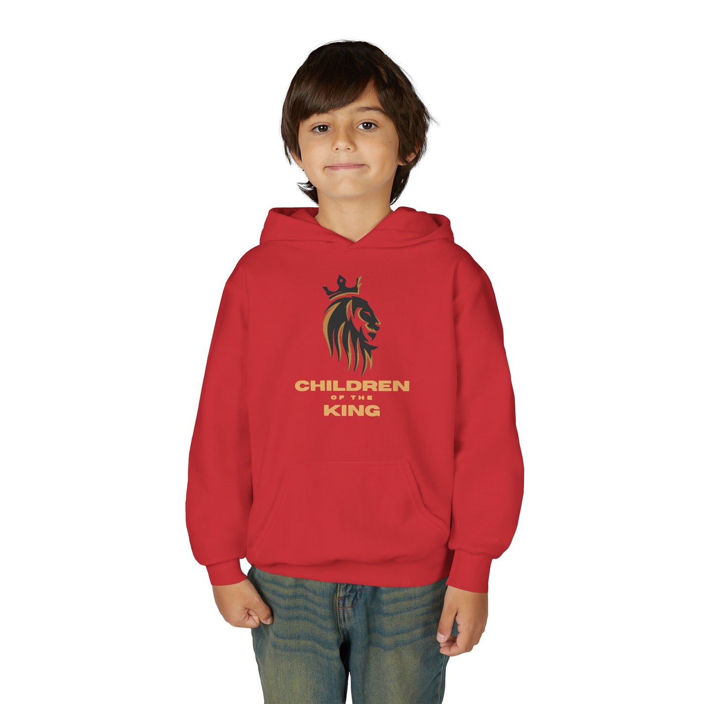 "Children of the King" Hoodie - BLACK Lion Design with Isaiah 54:13