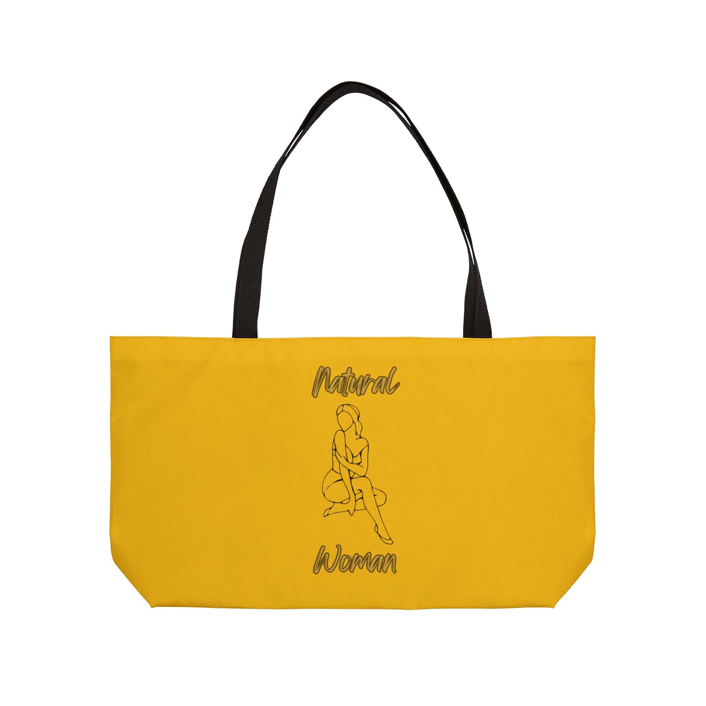 Natural Woman Shoulder Action (BL) Weekender Tote Bag YELLOW