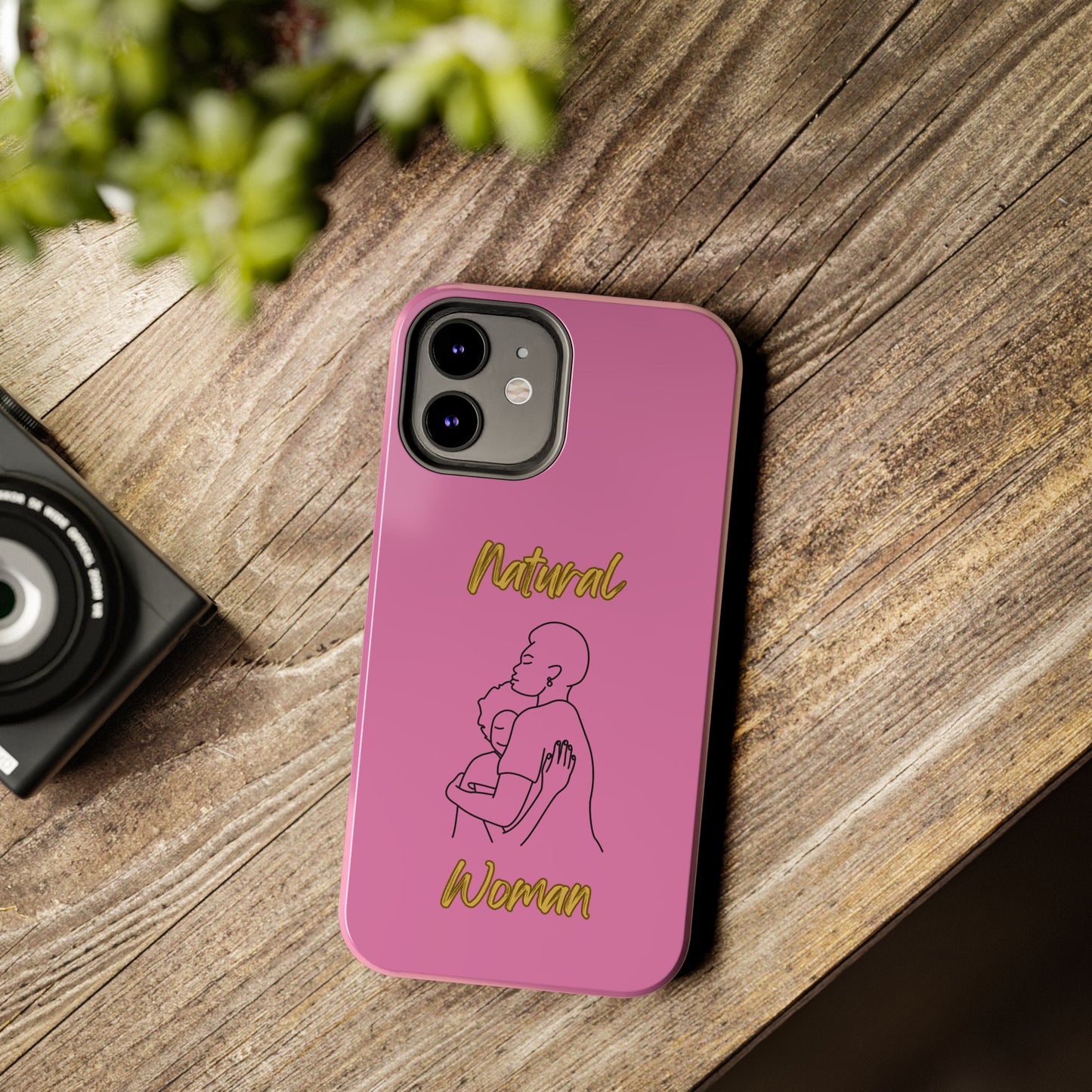 Natural Woman Safe With Momma (BL) Tough Phone Cases LIGHT PINK