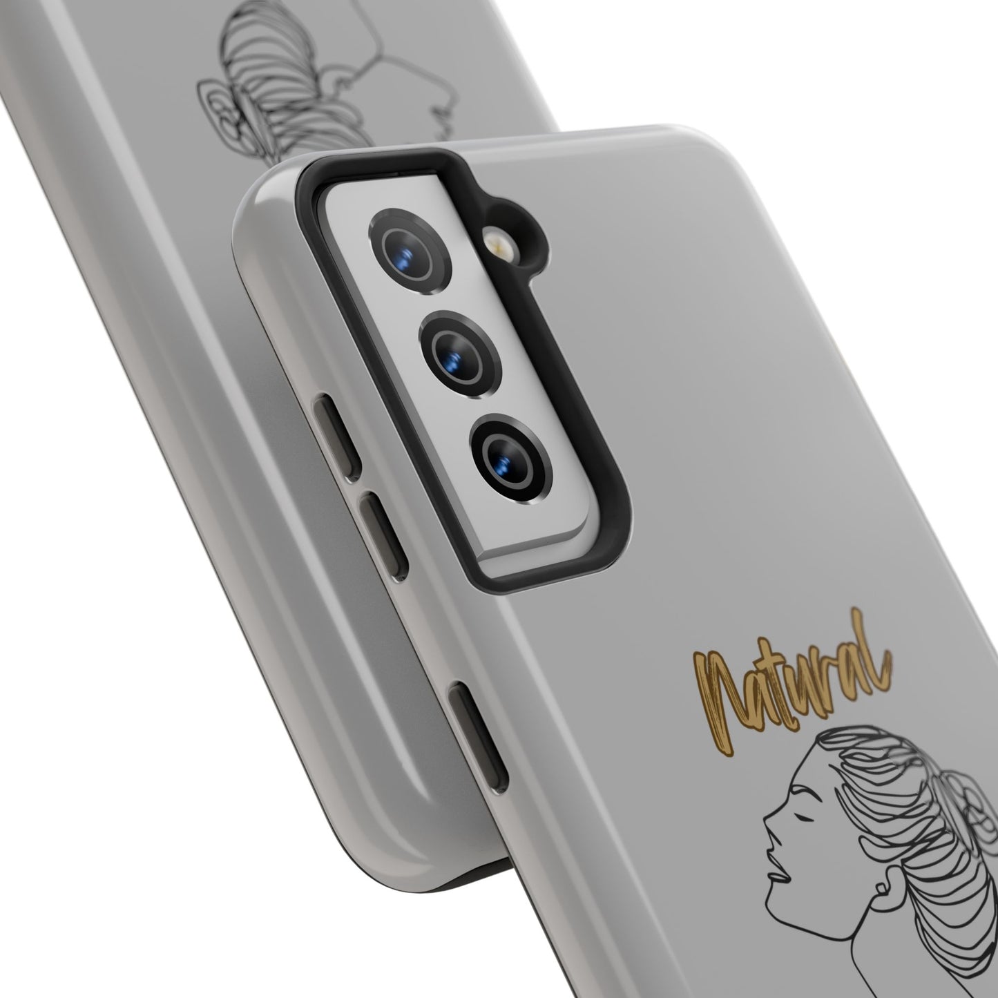 Natural Woman Wet Bun (BL) Tough Phone Cases LIGHT GREY