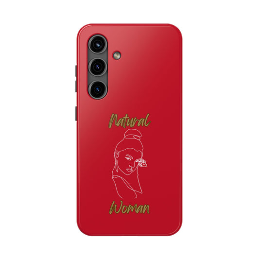 Natural Woman Sassy Bun (WL) Tough Phone Cases DARK RED