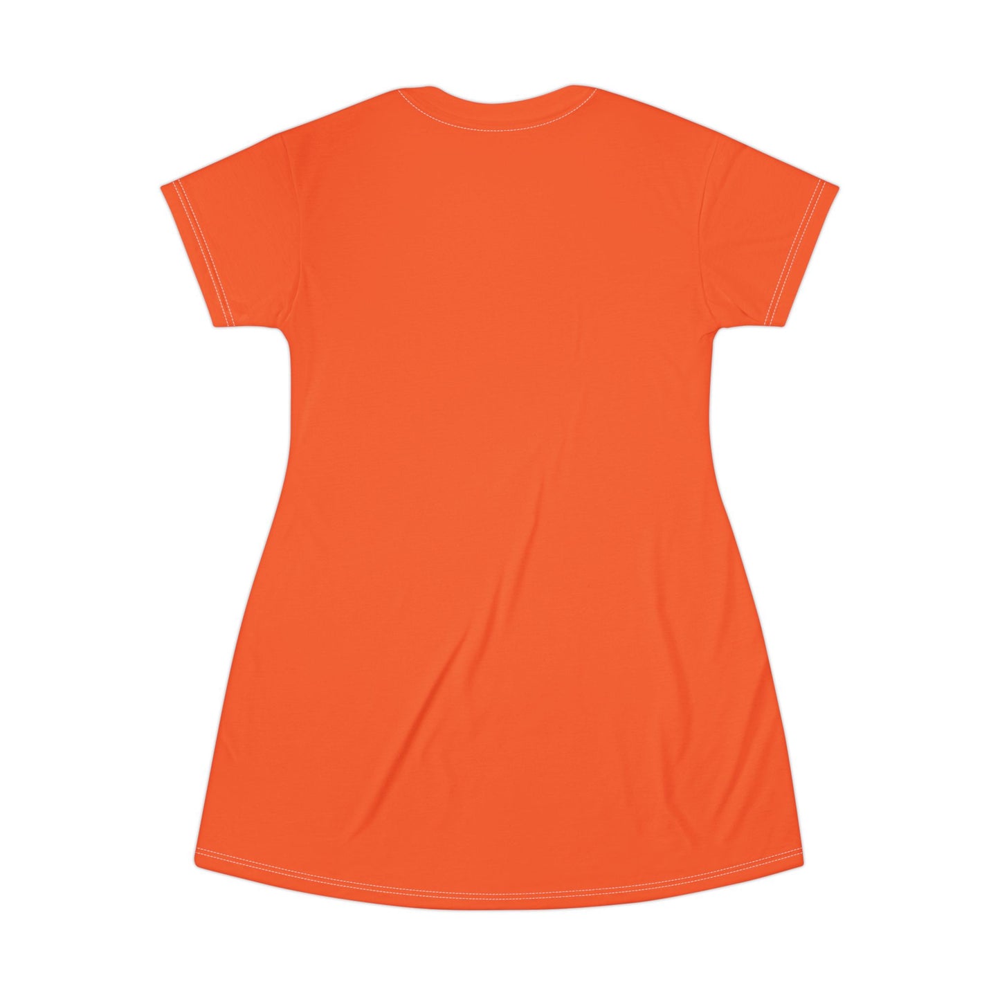 Strong Momma T-Shirt Dress (AOP/BL) Orange