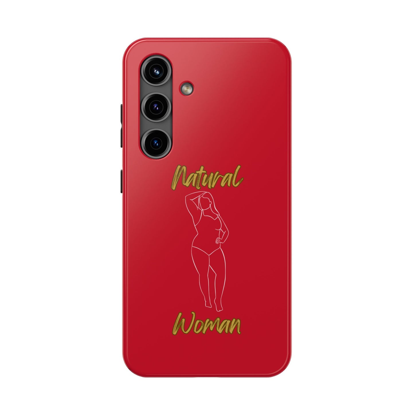 Natural Woman Looking Good (WL)Tough Phone Cases DARK RED