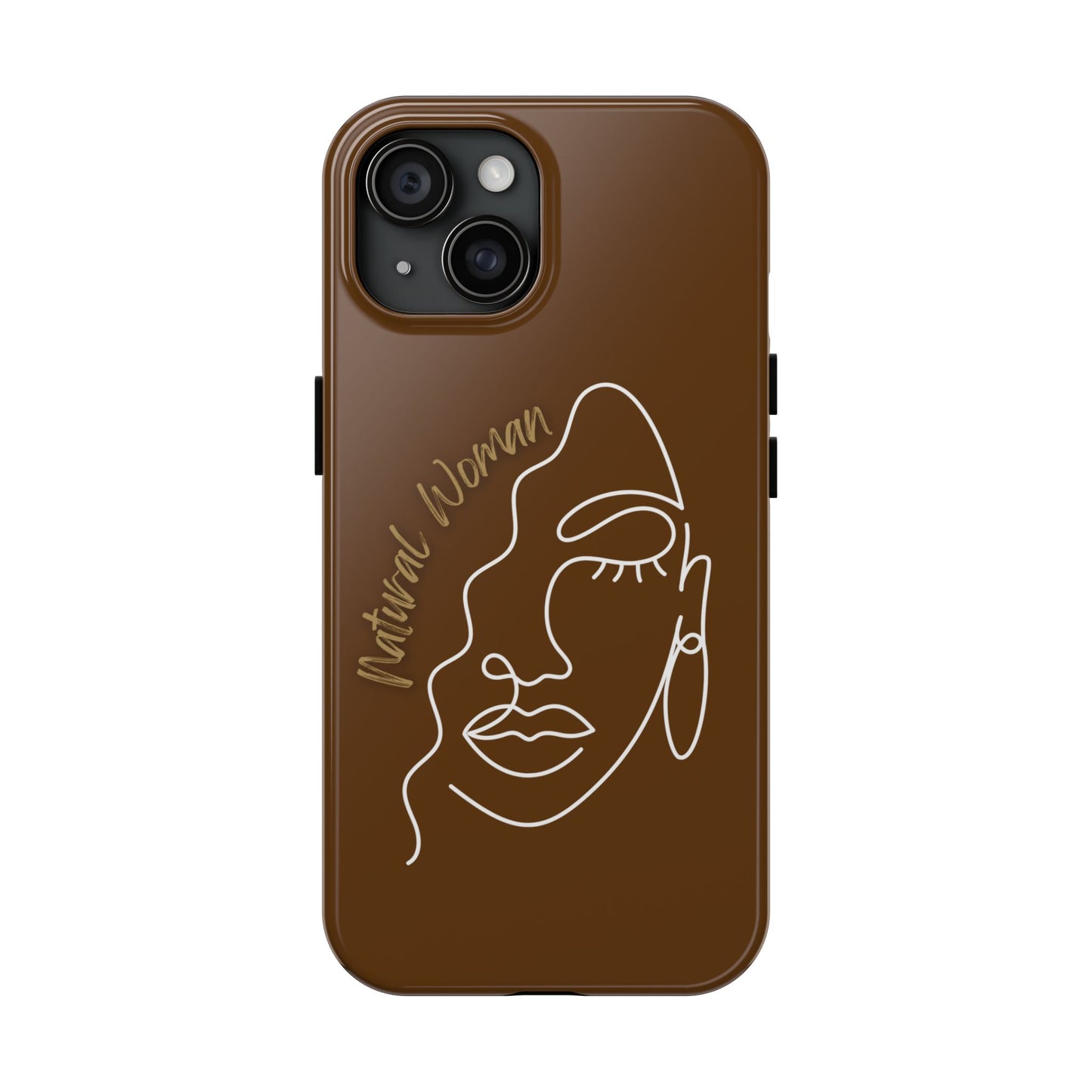 Natural Woman Half Face (WL)Tough Phone Case BROWN