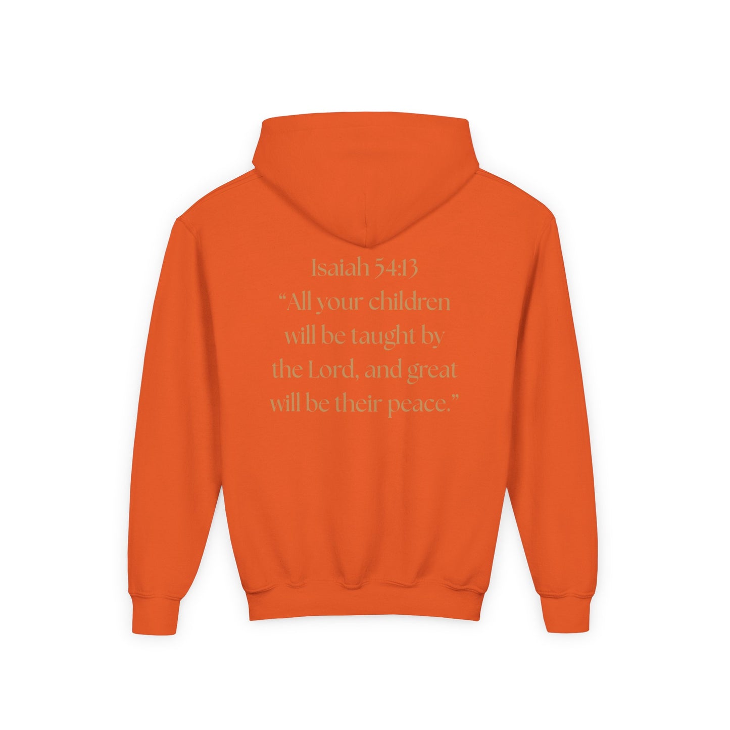 "Children of the King" Hoodie - BLACK Lion Design with Isaiah 54:13