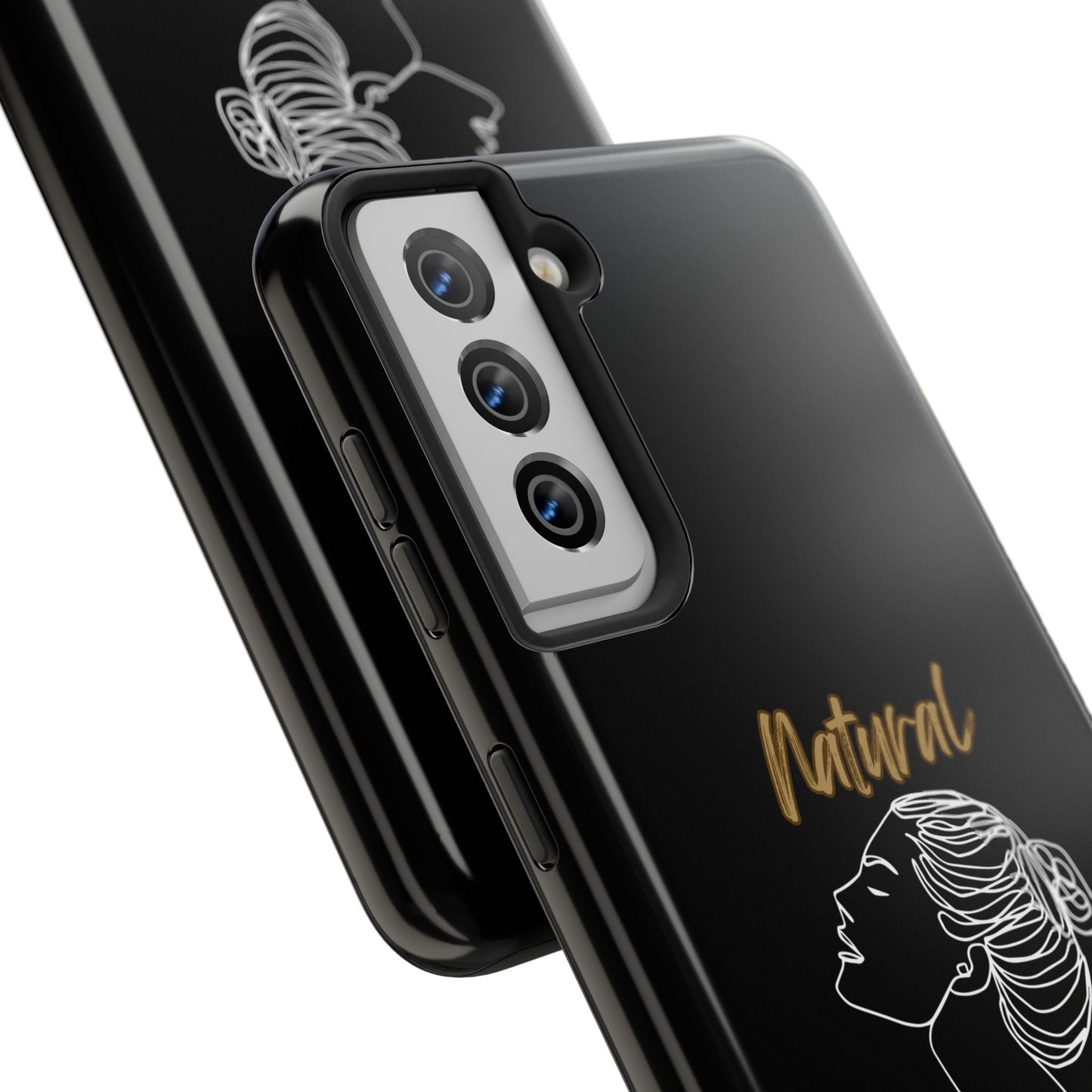 Natural Woman Wet Bun (WL) Tough Phone Cases BLACK