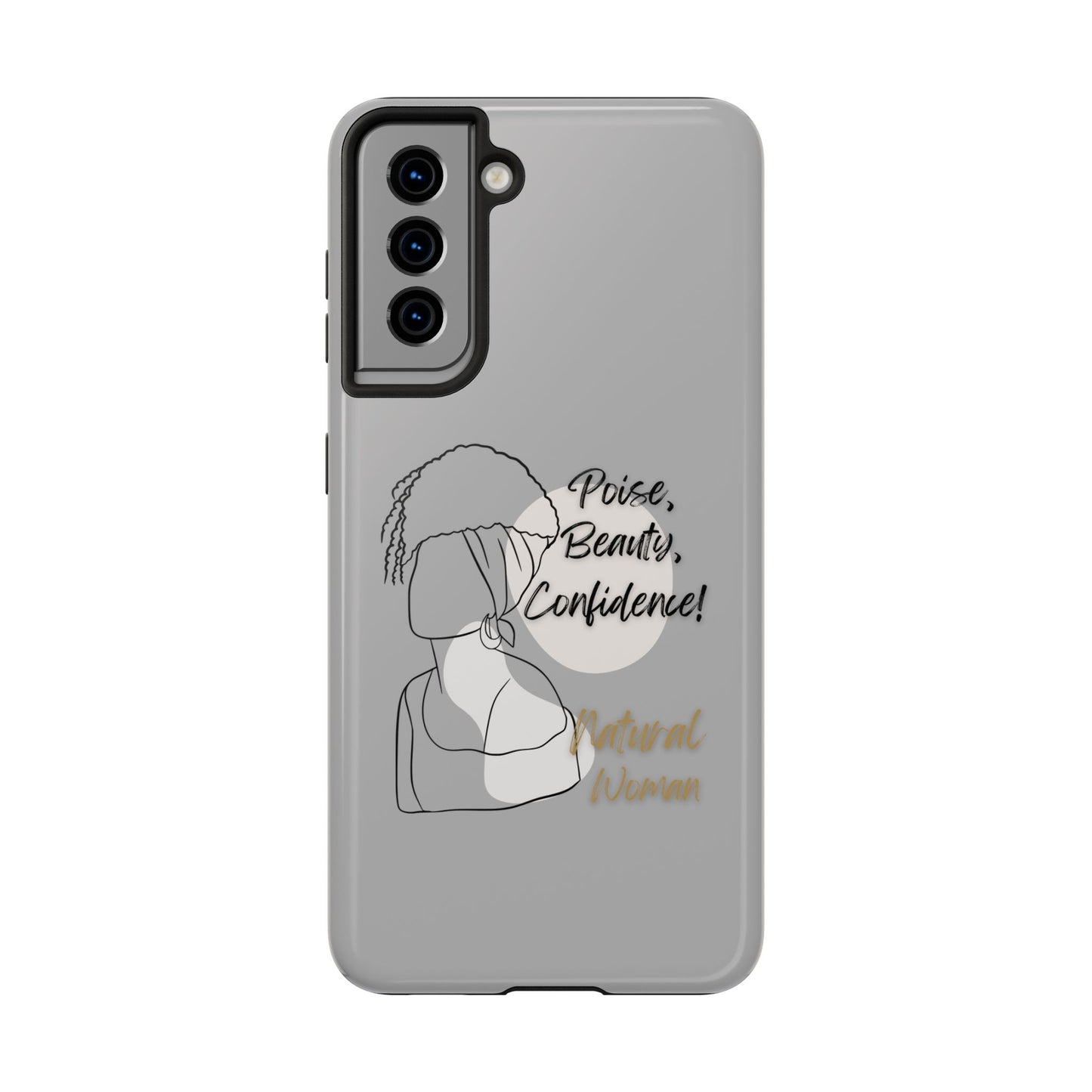Natural woman Puff (BL)Tough Phone Cases LIGHT GREY