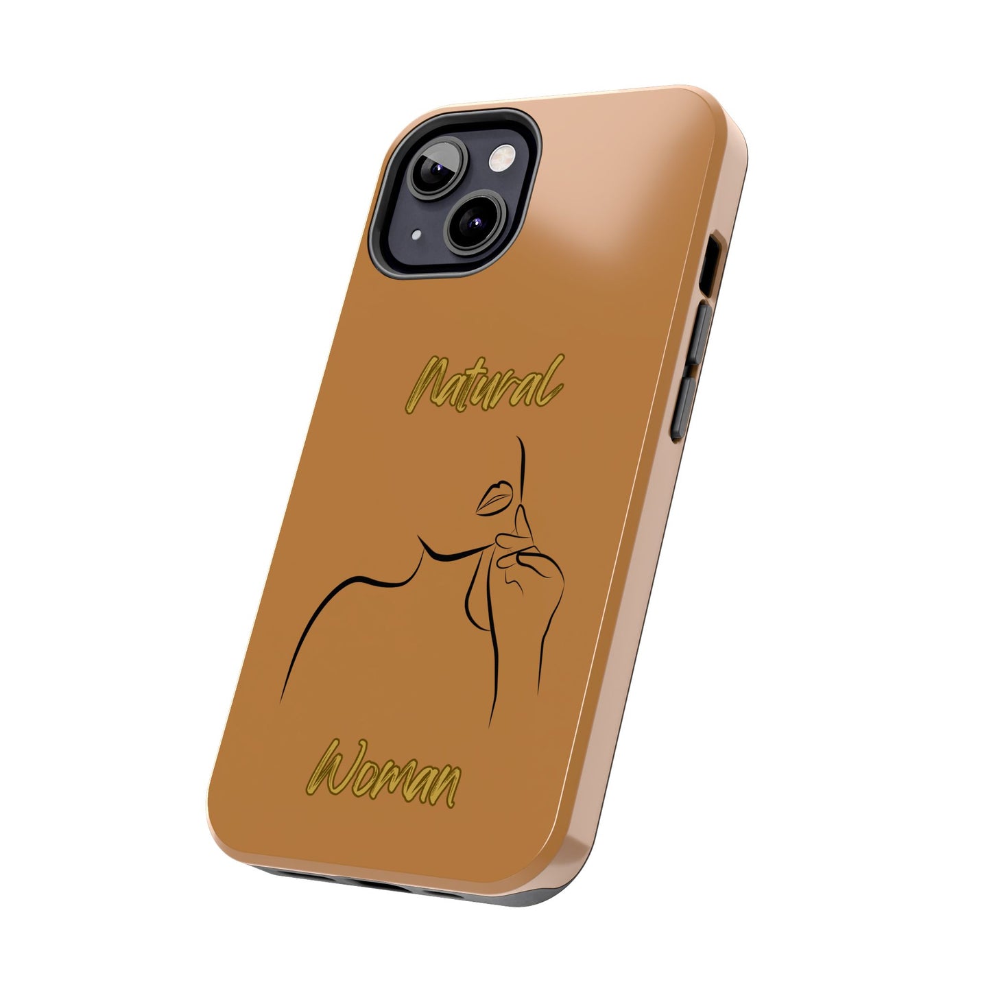 Natural Woman Chin Up (BL)Tough Phone Cases LIGHT BROWN