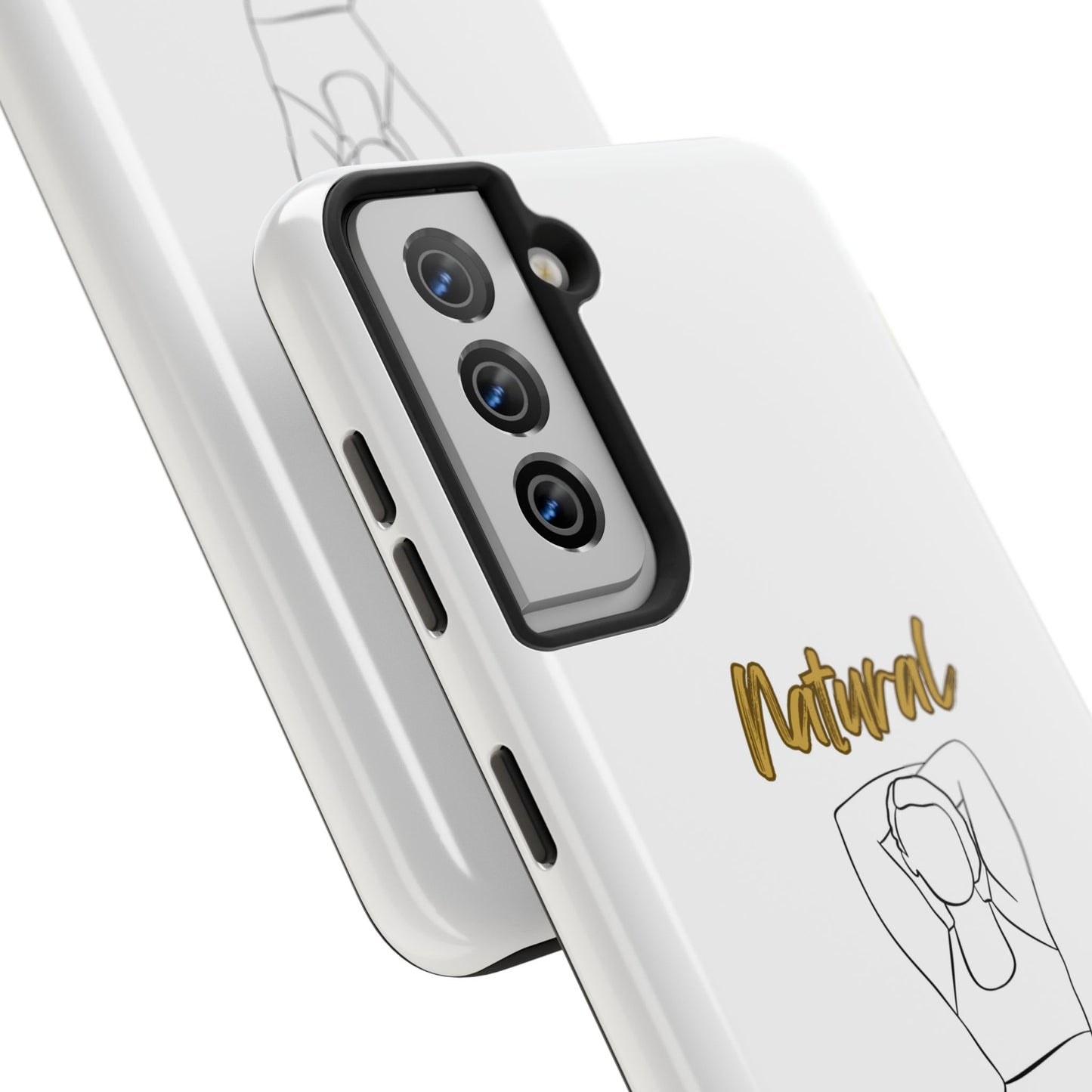 Natural Woman I Love Me (BL)Tough Phone Cases WHITE