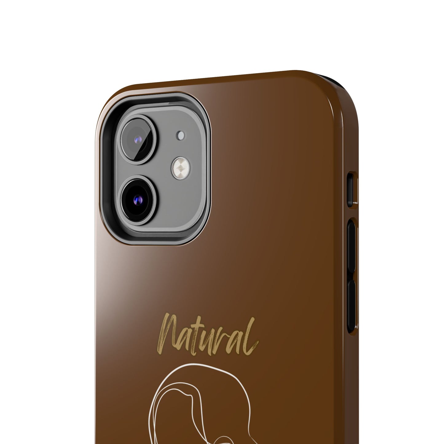 Natural Woman Hanging Hair (WL) Tough Phone Cases BROWN