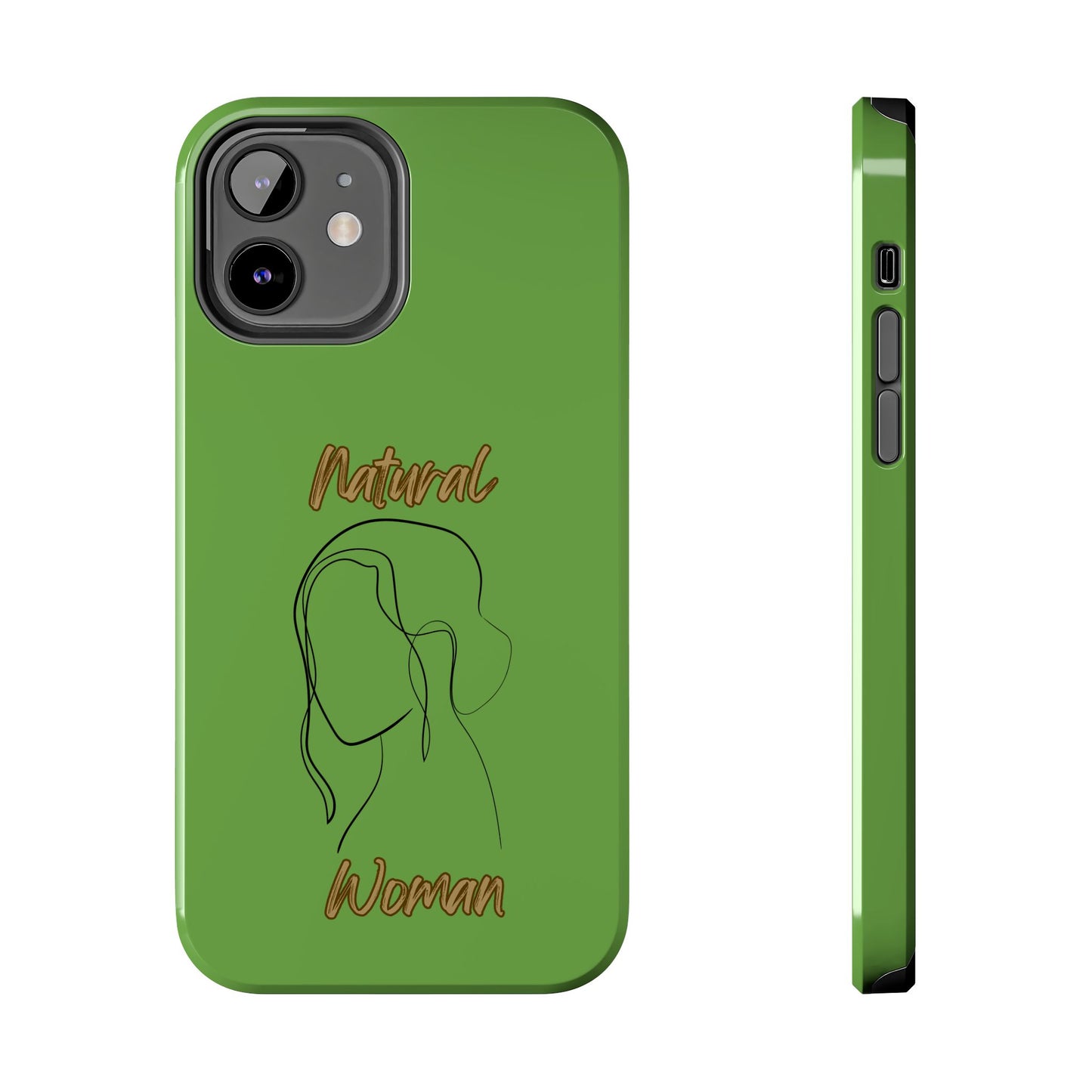 Natural Woman Hanging Hair (BL) Tough Phone Cases GREEN