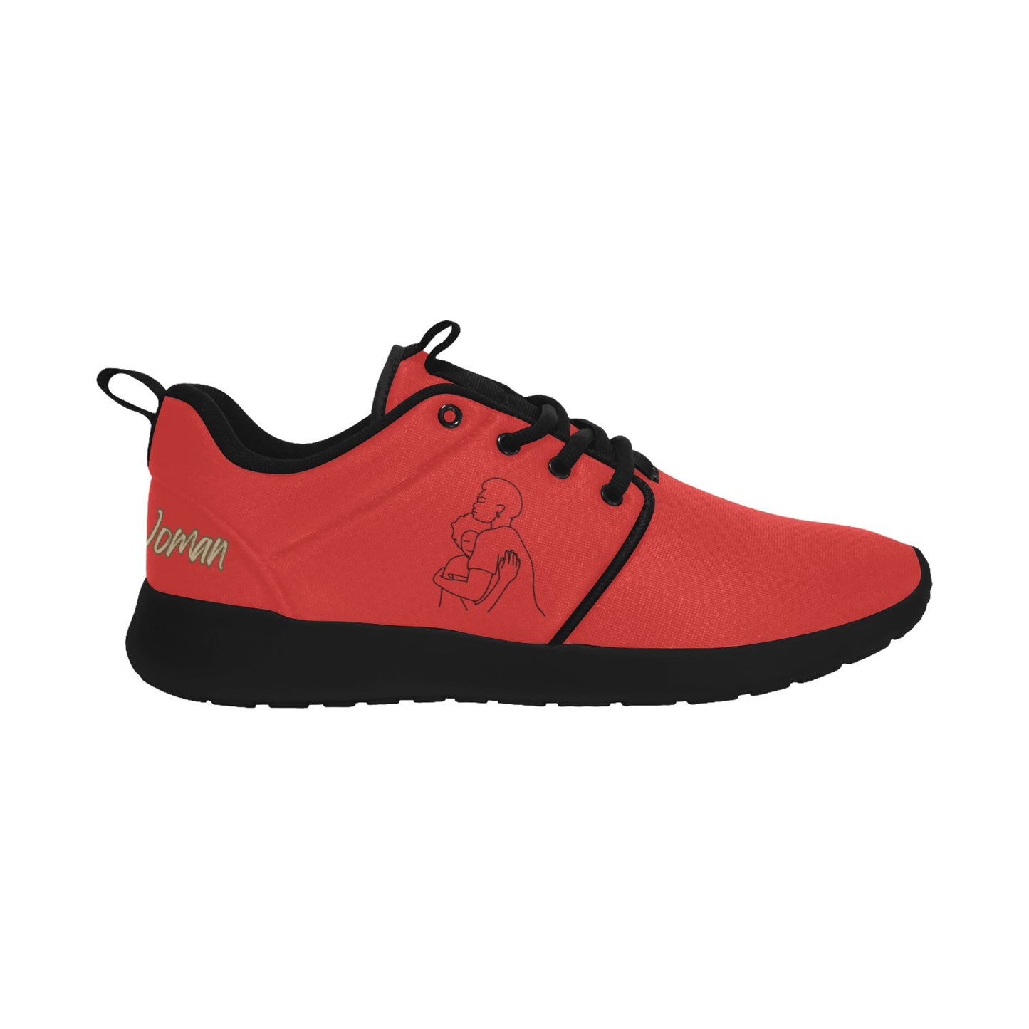 Natural Woman SAFE WITH MOMMA (BL) RED w/ Sole Sneakers