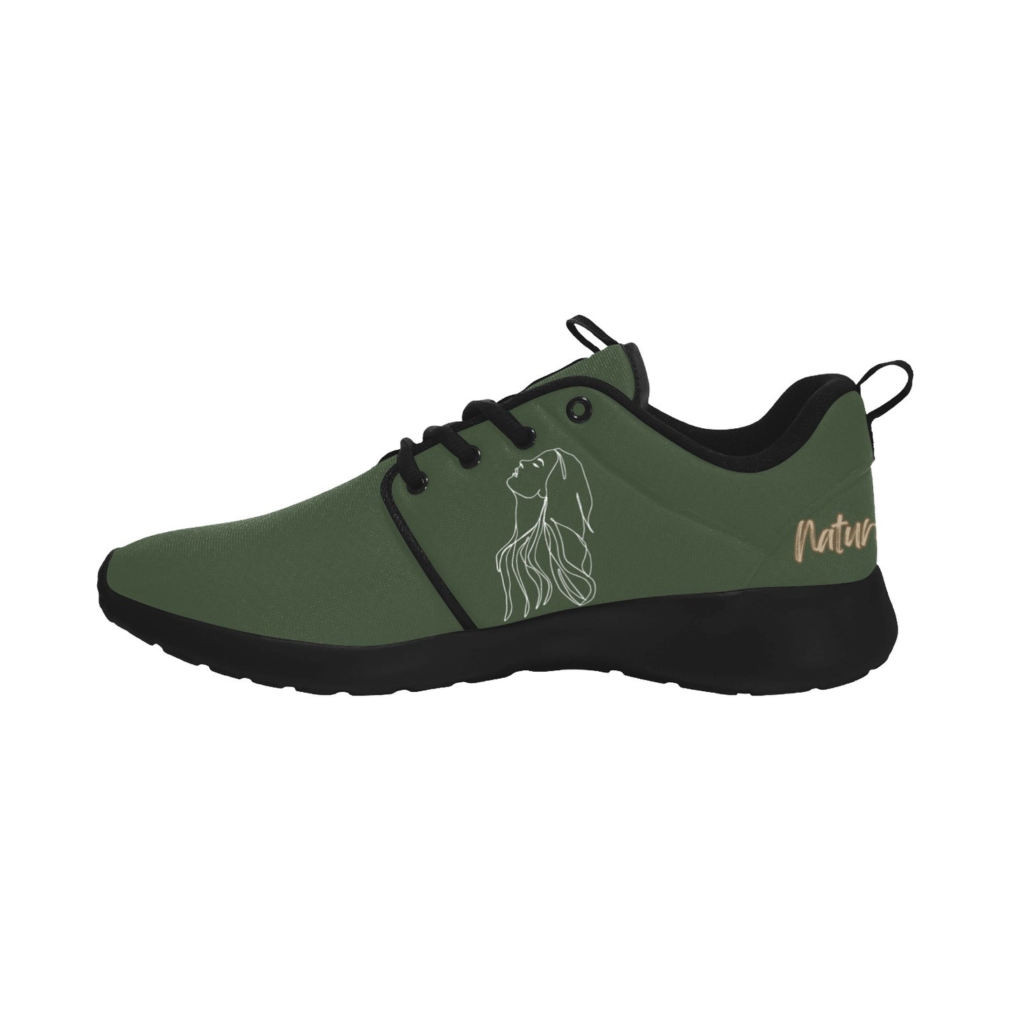 Natural Woman APPRECIATION (WL) DARK GREEN w/ Black Sole Sneakers