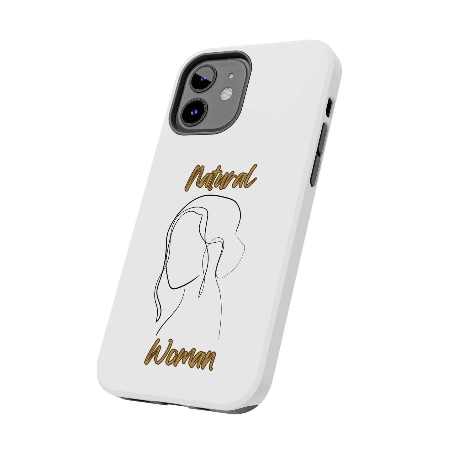 Natural Woman Hanging Hair (BL) Tough Phone Cases WHITE
