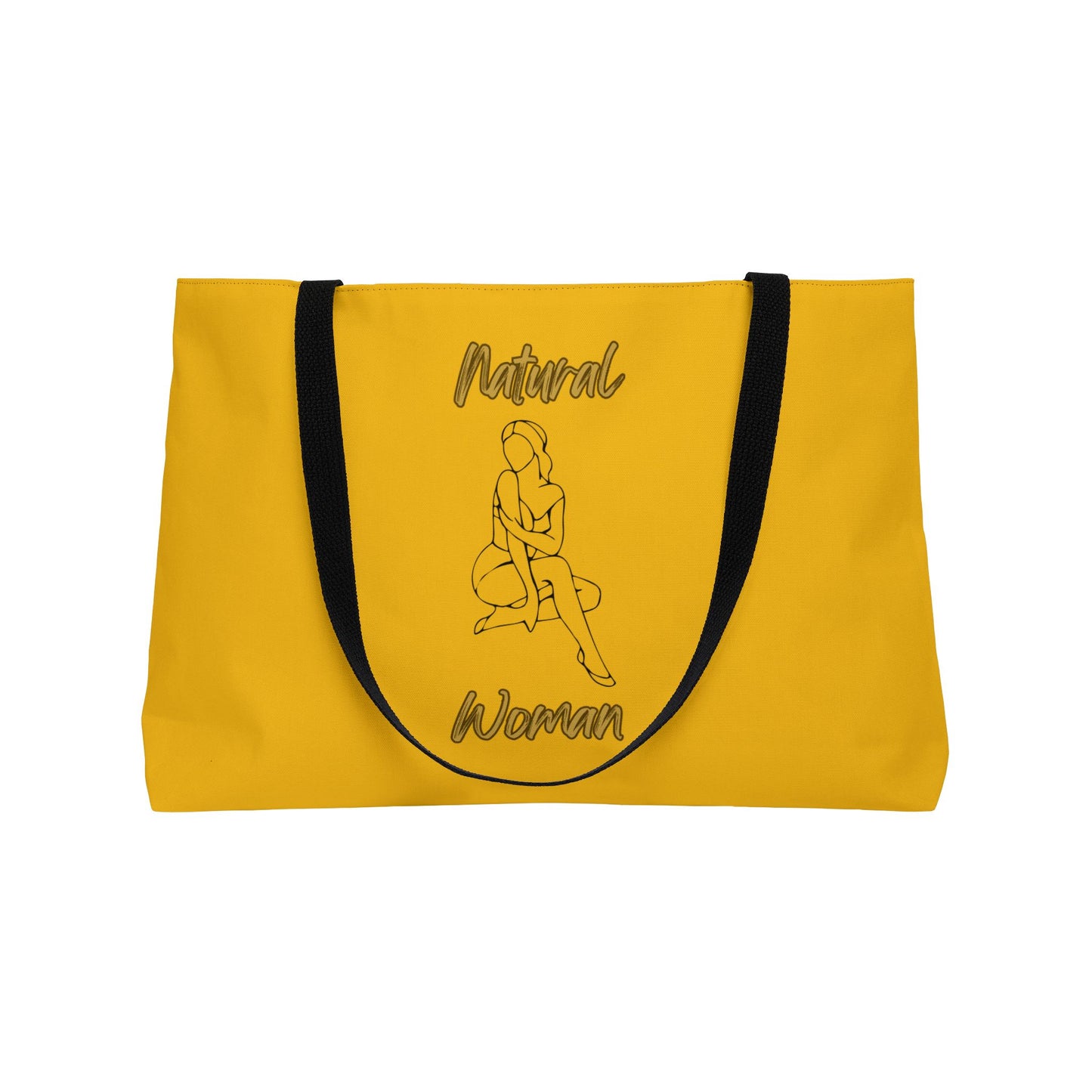Natural Woman Shoulder Action (BL) Weekender Tote Bag YELLOW