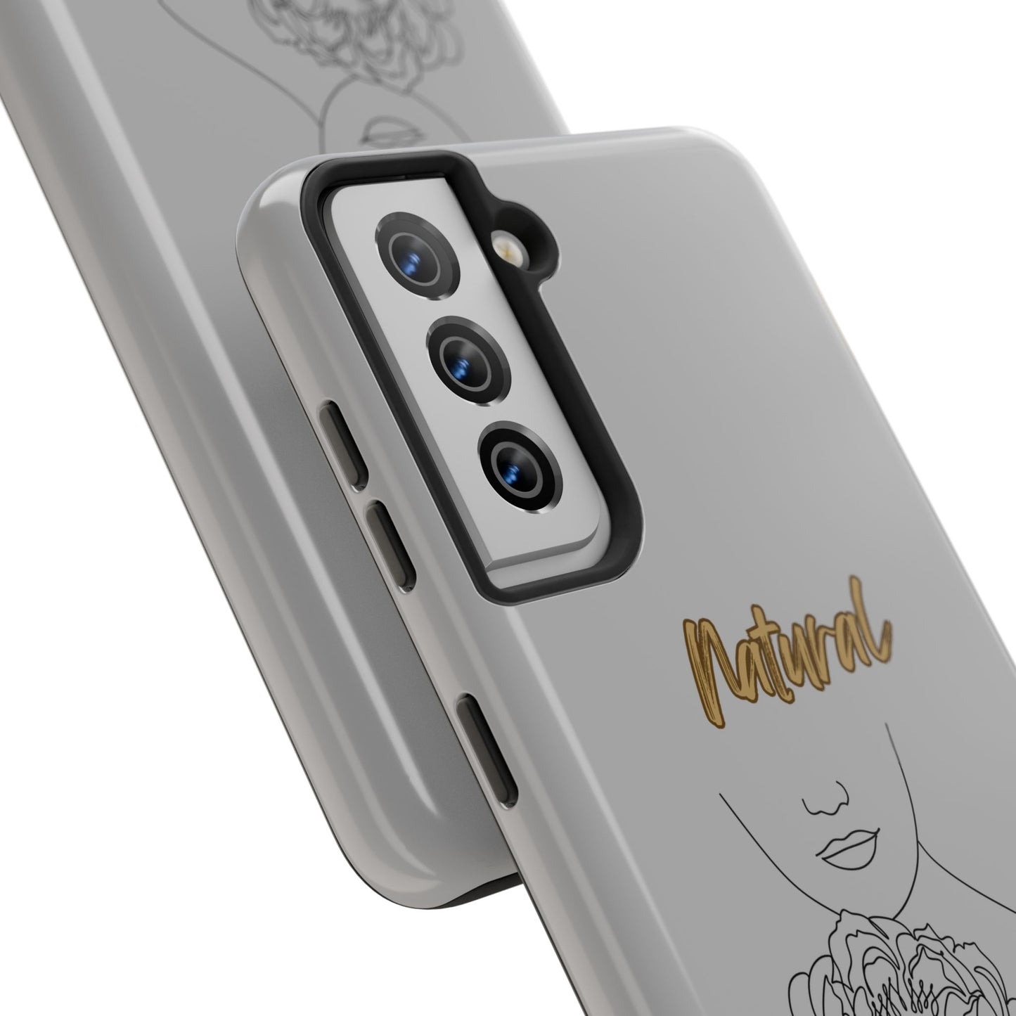 Natural Woman Kissed Flower (BL)Tough Phone Cases LIGHT GREY
