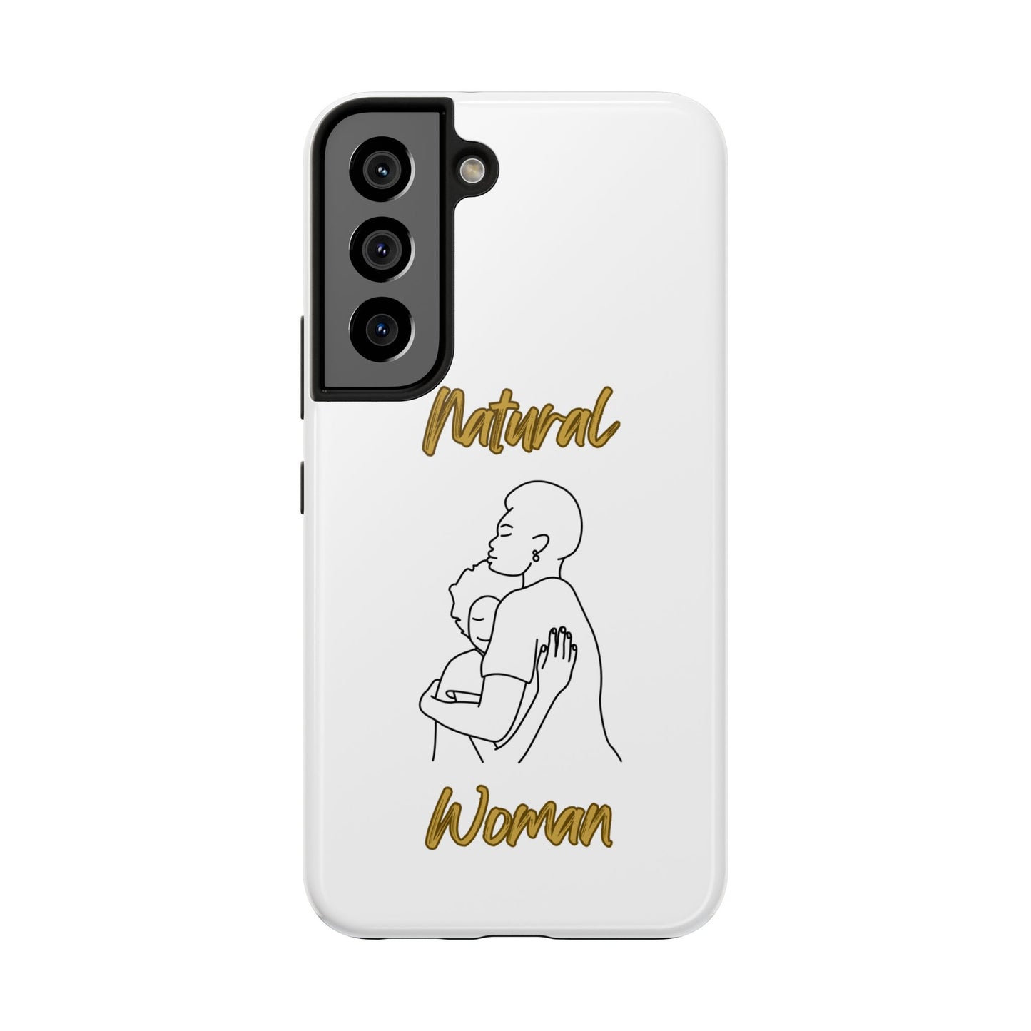 Natural Woman Safe With Momma (BL) Tough Phone Cases WHITE