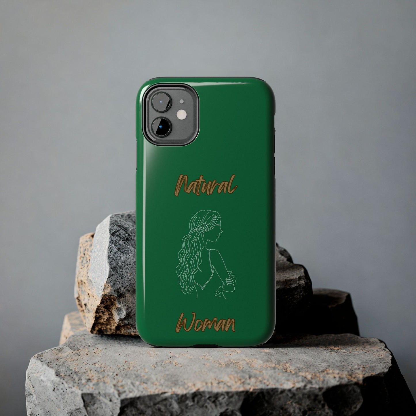 Natural Woman Young Woman (WL)Tough Phone Cases DARK GREEN