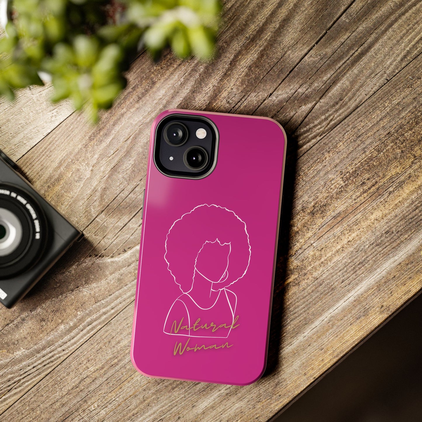 Natural Woman Afro (WL)Tough Phone Cases PINK