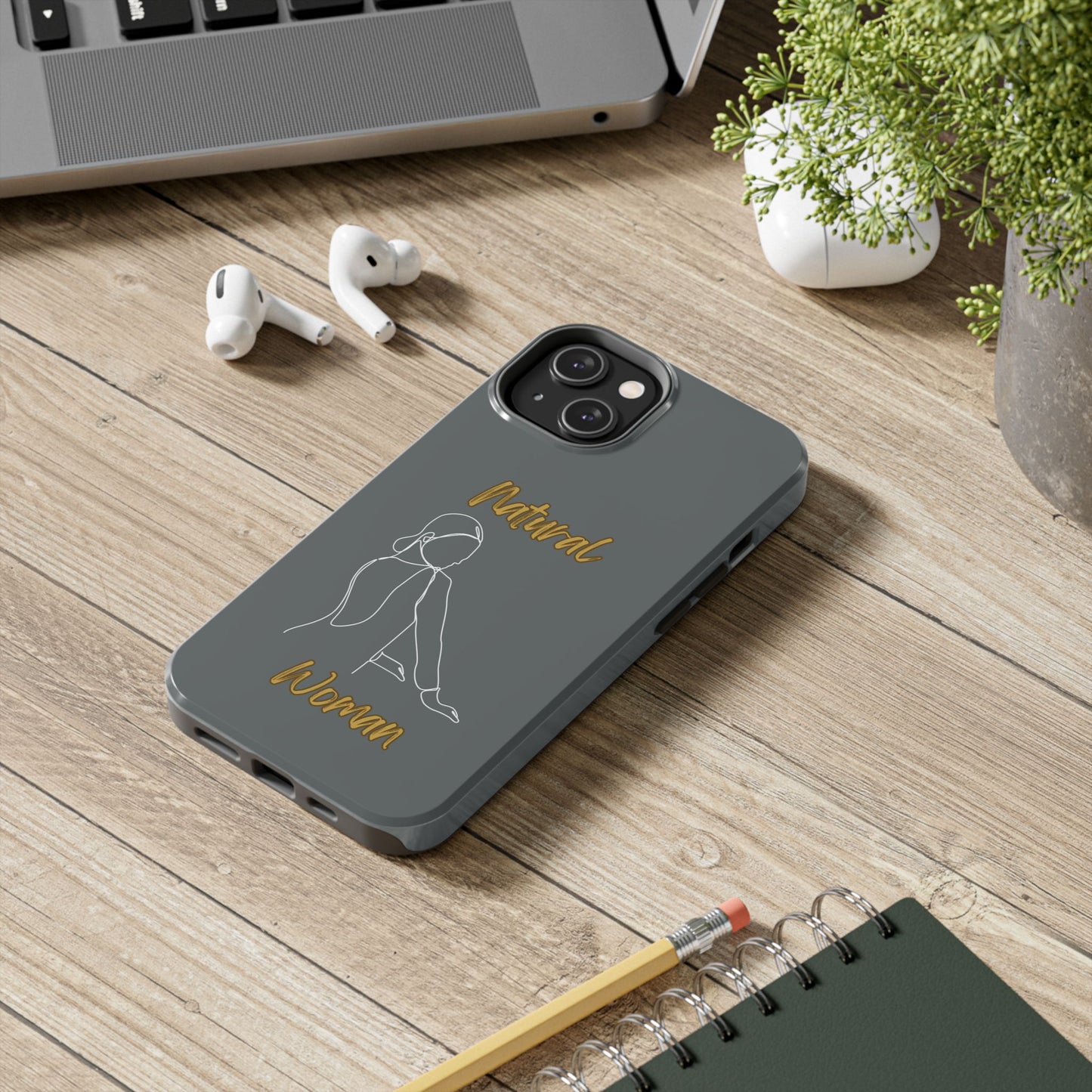 Natural Woman Hands Free (WL)Tough Phone Cases DARK GREY