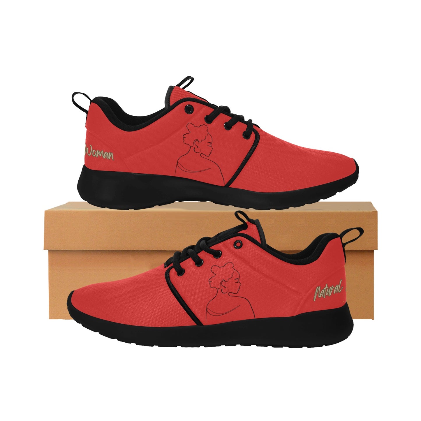 Natural Woman TWISTS (BL) RED w/ Black Sole Sneakers