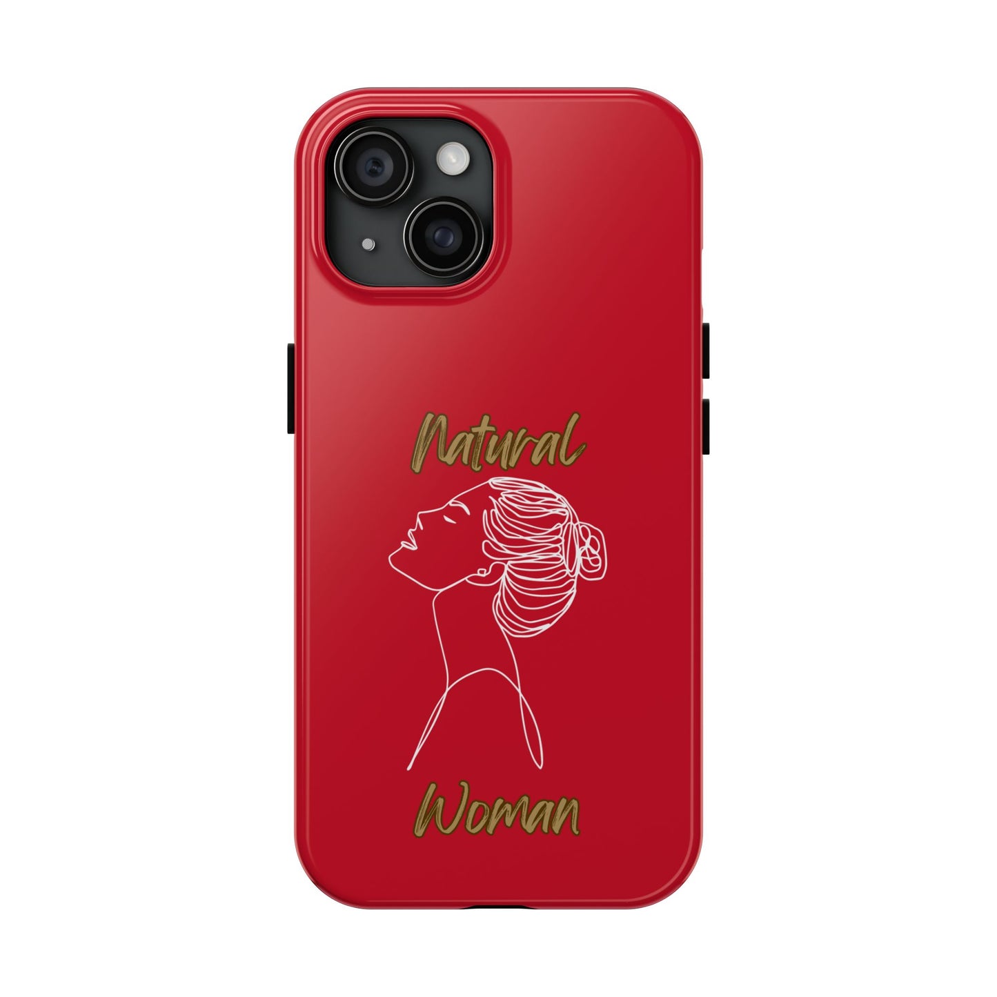 Natural Woman Wet Bun (WL) Tough Phone Cases DARK RED
