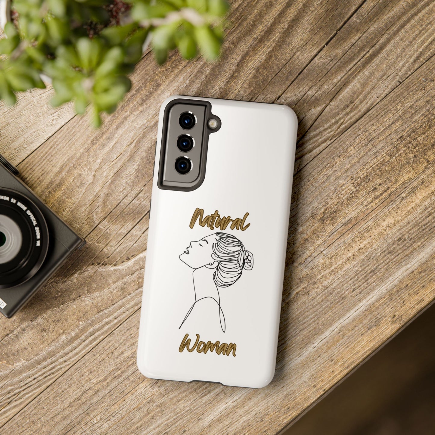 Natural Woman Wet Bun (BL) Tough Phone Cases WHITE
