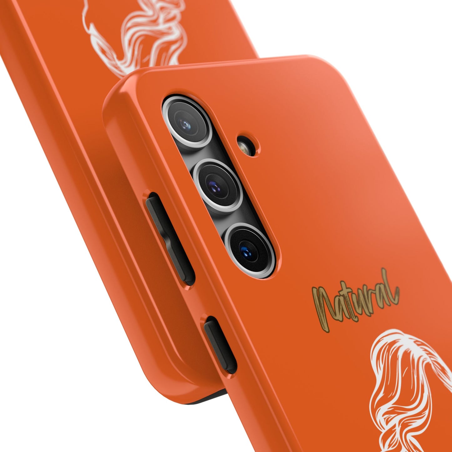 Natural Woman Long Curl (WL)Tough Phone Cases ORANGE