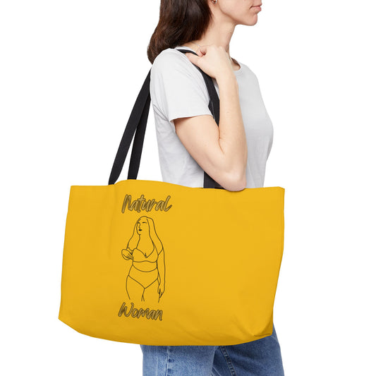 Natural Woman Full Beauty (BL) Weekender Tote Bag YELLOW