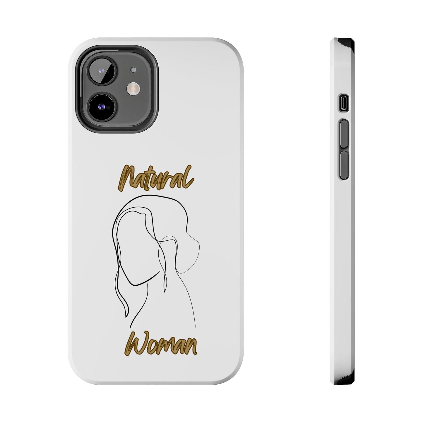 Natural Woman Hanging Hair (BL) Tough Phone Cases WHITE