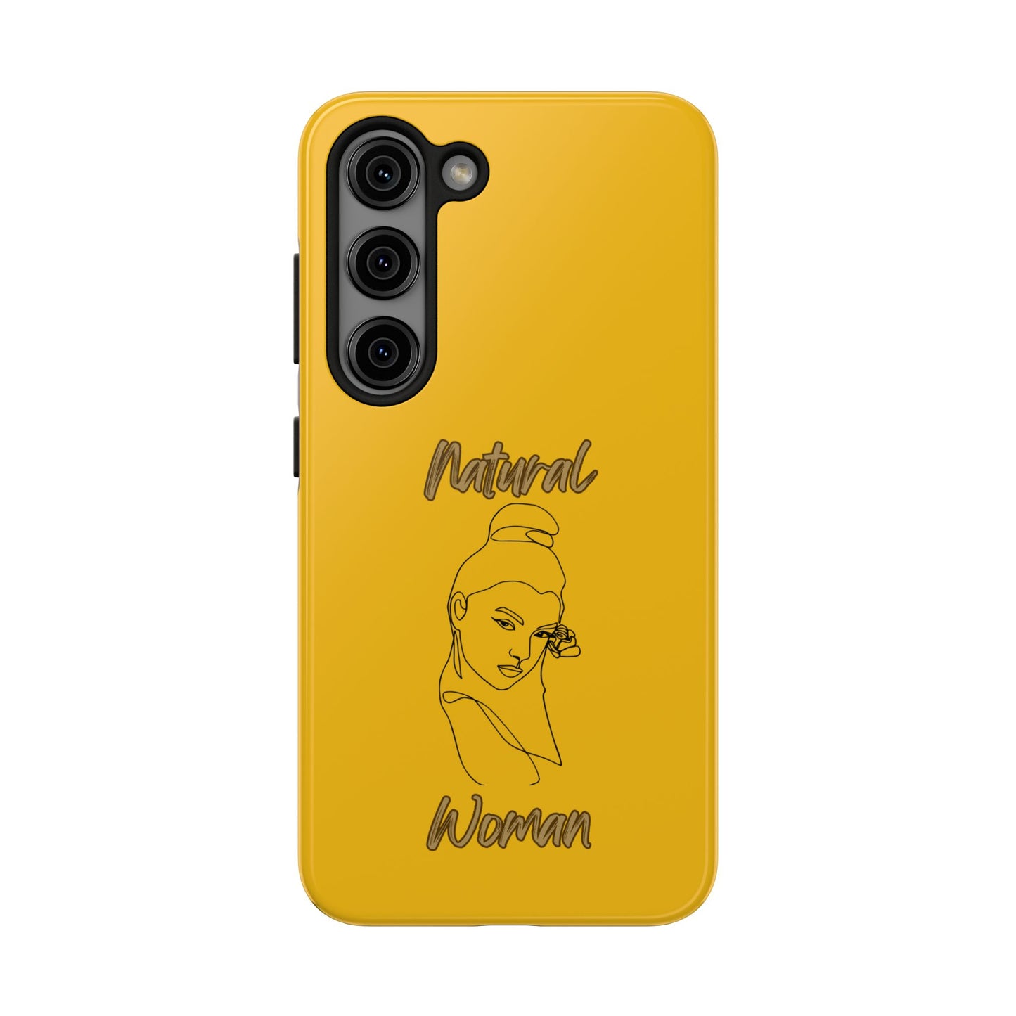 Natural Woman Sassy Bun (BL) Tough Phone Cases YELLOW