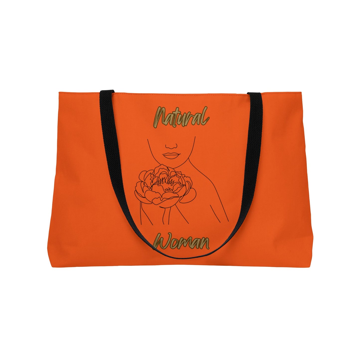 Natural Woman Kissed Flower (BL) Weekender Tote Bag ORANGE