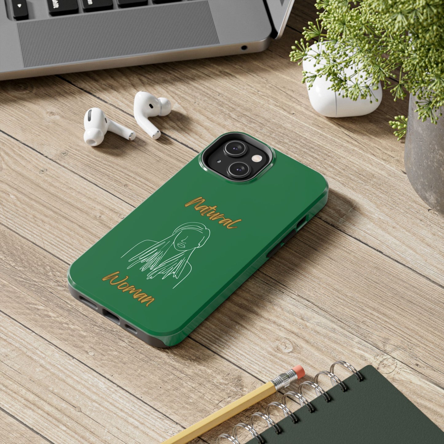 Natural Woman Content (WL)Tough Phone Cases DARK GREEN