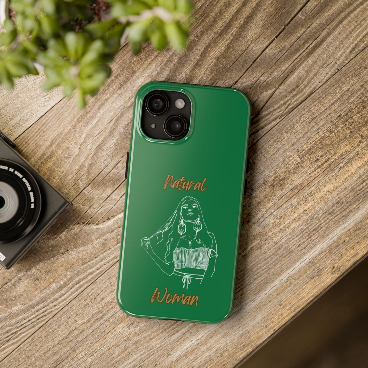 Natural Woman Thinking (WL)Tough Phone Cases DARK GREEN