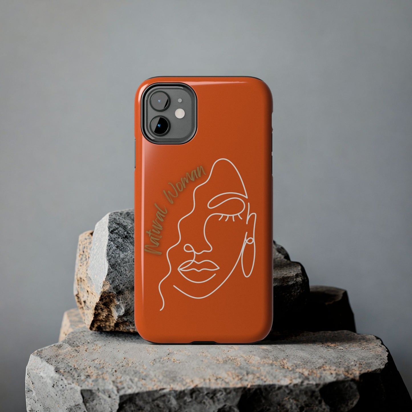 Natural Woman Half Face (WL)Tough Phone Case ORANGE