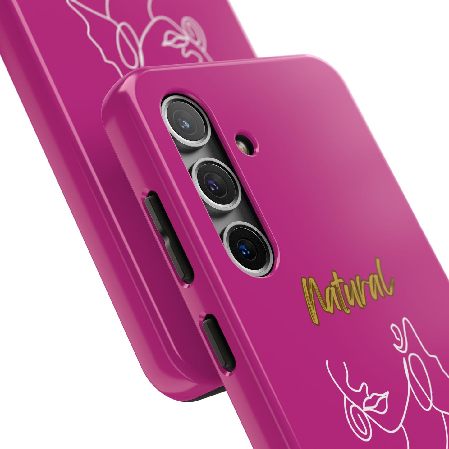 Natural Woman Lips (WL)Tough Phone Cases PINK
