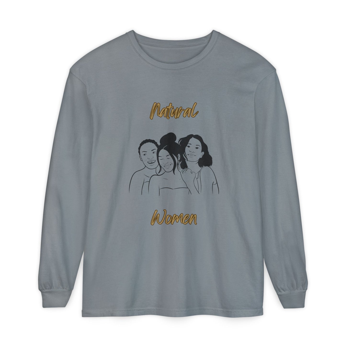 Natural Woman Laughing Friends (BL) Long Sleeve T-Shirt