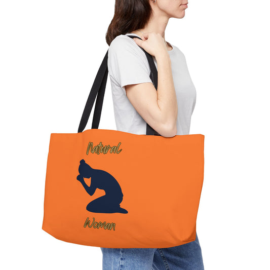 Natural Woman Pray (BL) Weekender Tote Bag CRUSTA