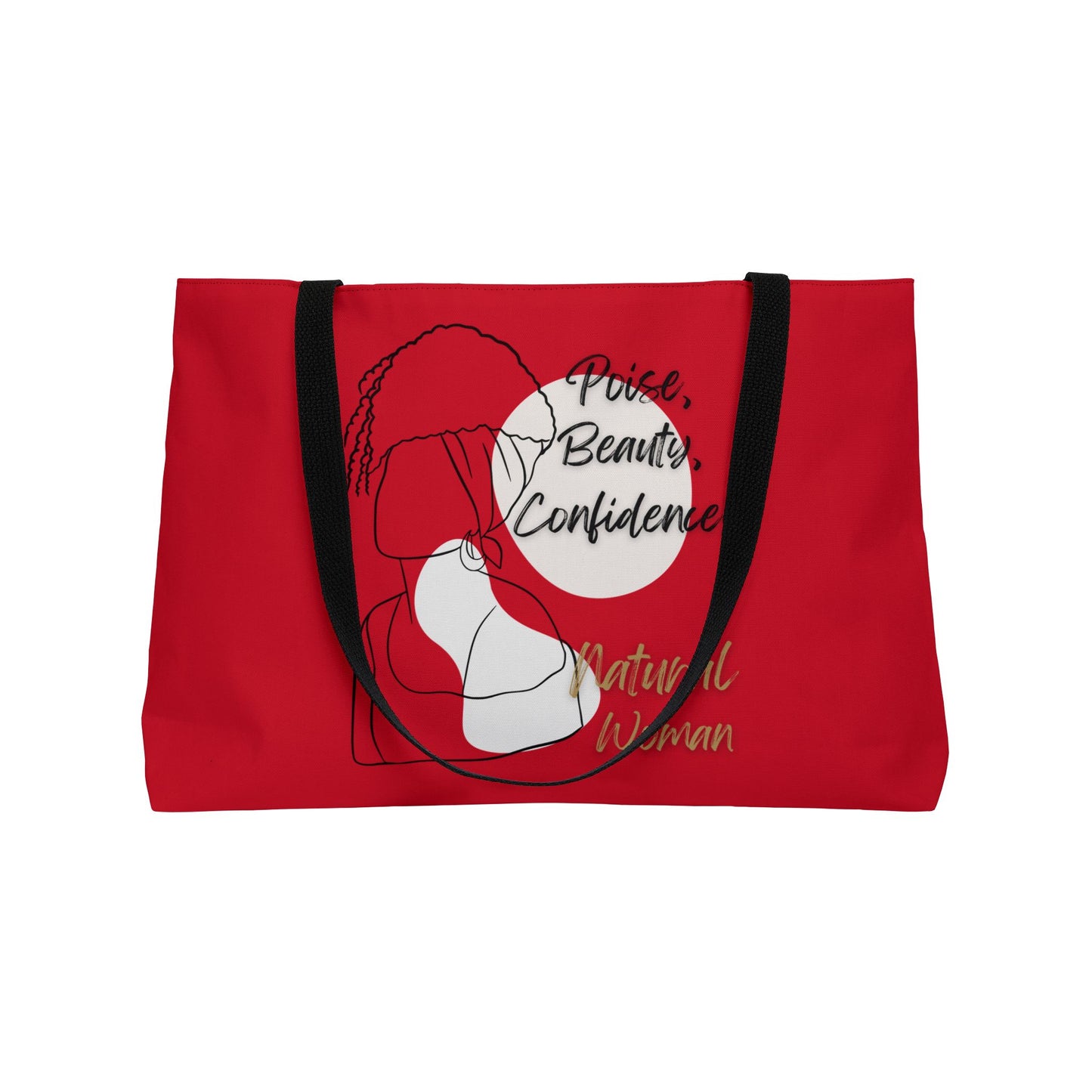 Natural Woman Puff (BL) Weekender Tote Bag DARK RED