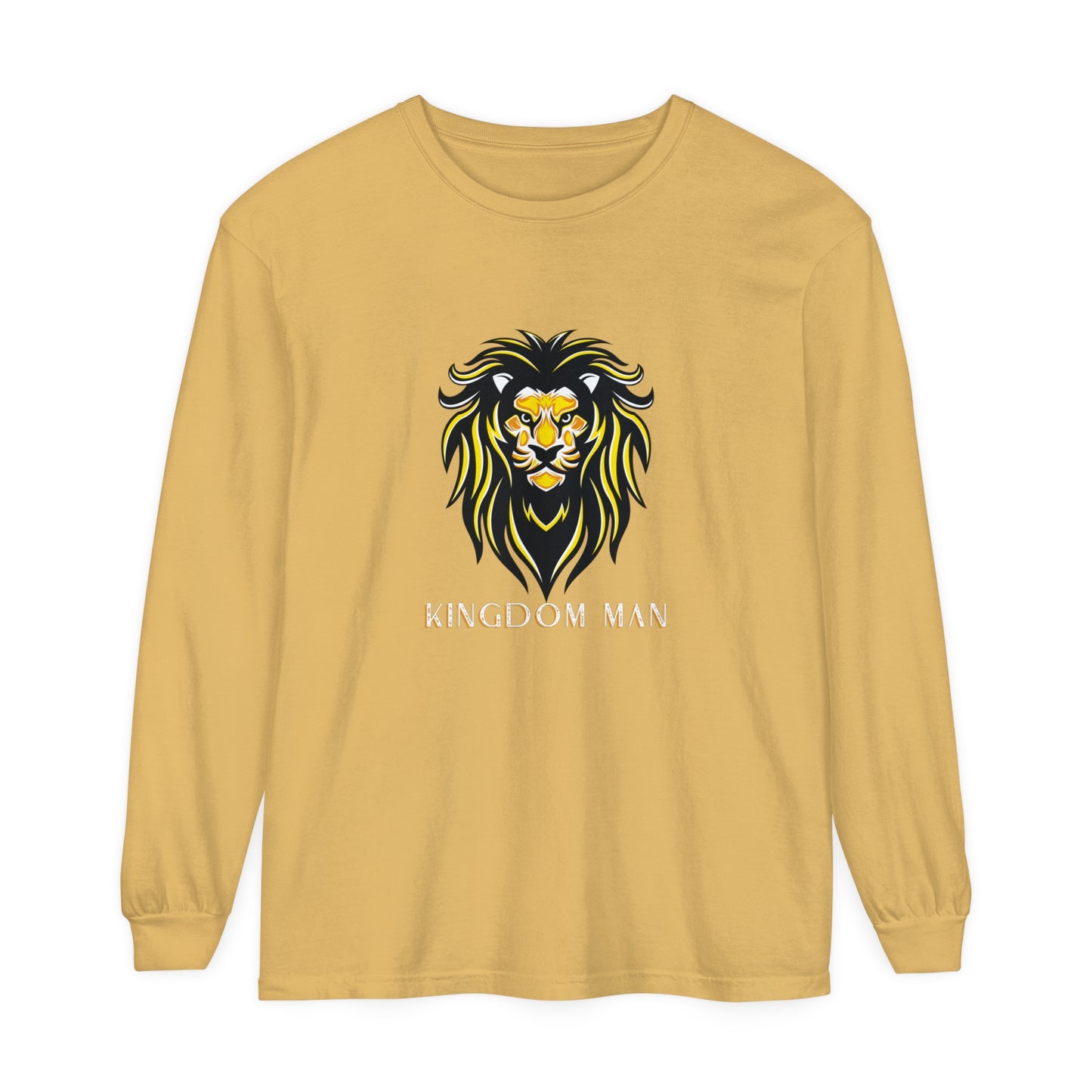 Kingdom Man (White/Gold) Long Sleeve T-Shirt