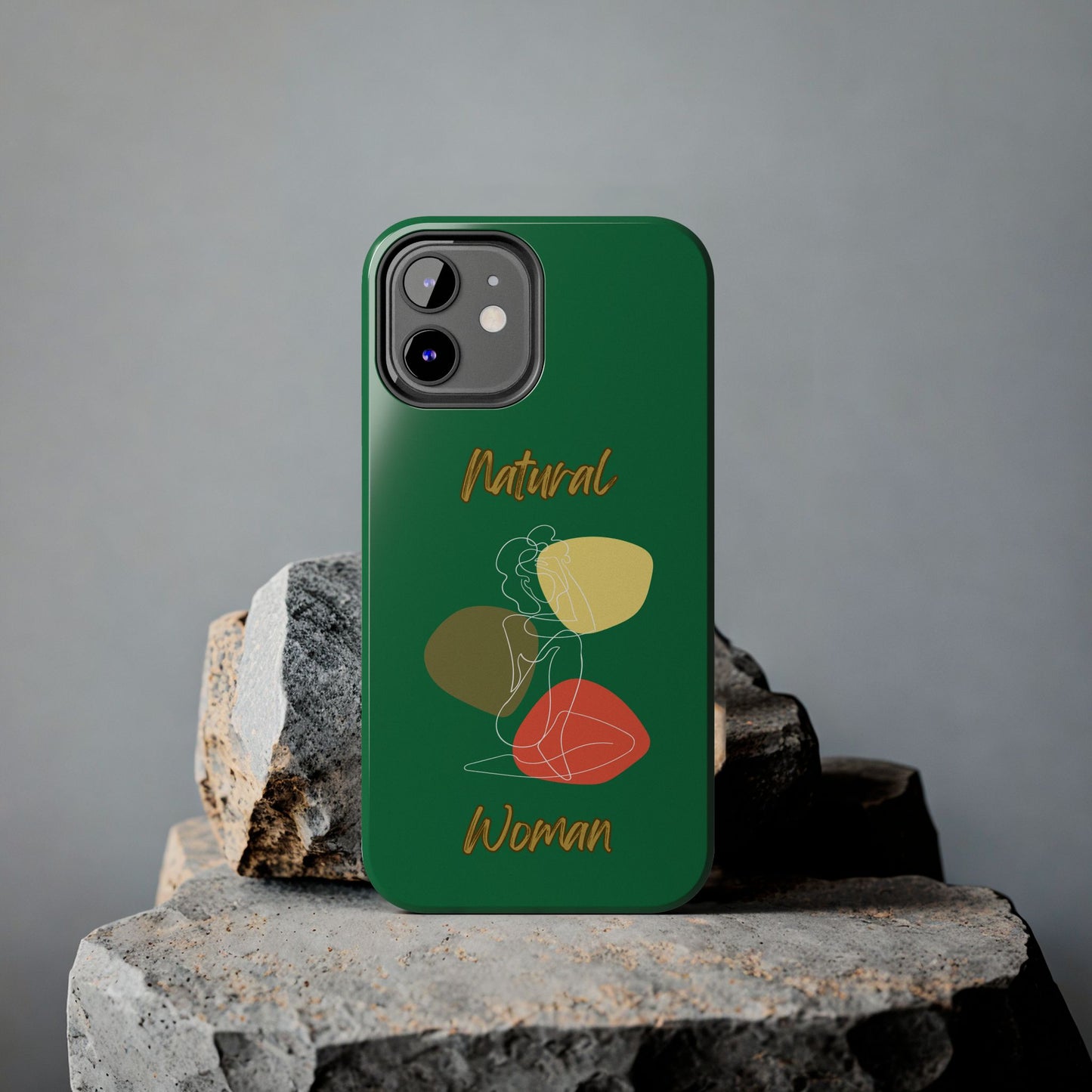 Natural Woman Colorful Pose (WL)Tough Phone Cases DARK GREEN