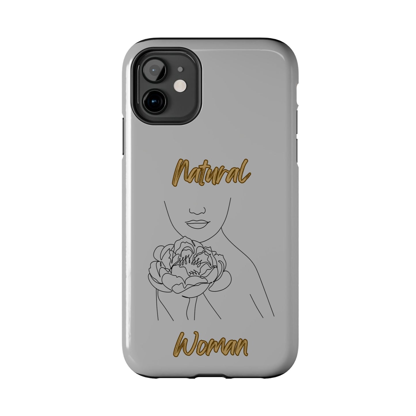 Natural Woman Kissed Flower (BL)Tough Phone Cases LIGHT GREY