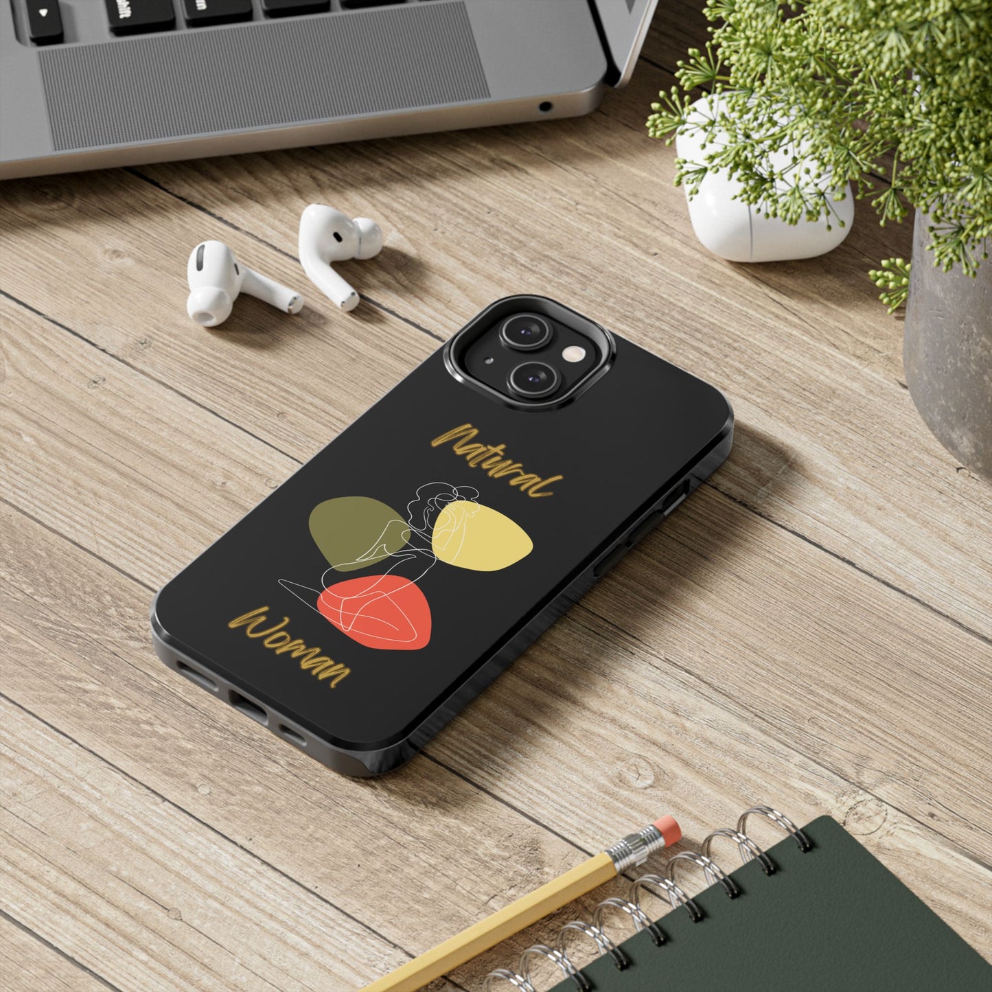 Natural Woman Colorful Pose (WL)Tough Phone Cases BLACK