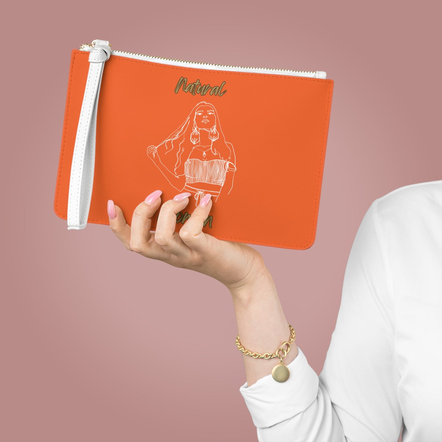 Natural Woman Thinking (WL) Clutch Bag ORANGE